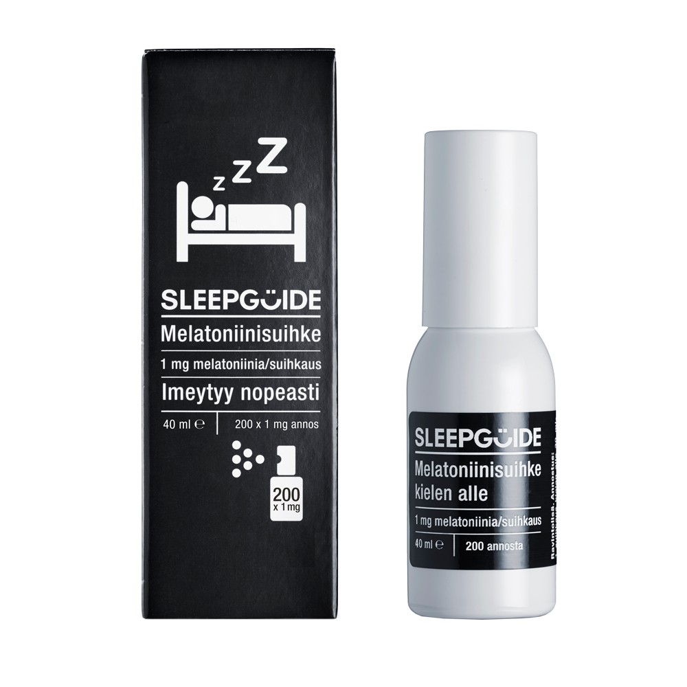 SleepGuide-melatoniinisuihke-pakkaus